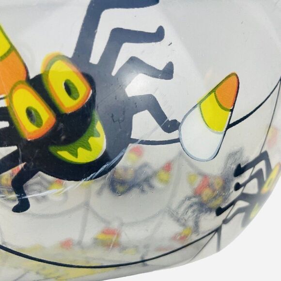 Vintage 1996 Pumpkin Hollow 11" Plastic Halloween Bowl Spiders Candy Corn Web - Picture 4 of 5